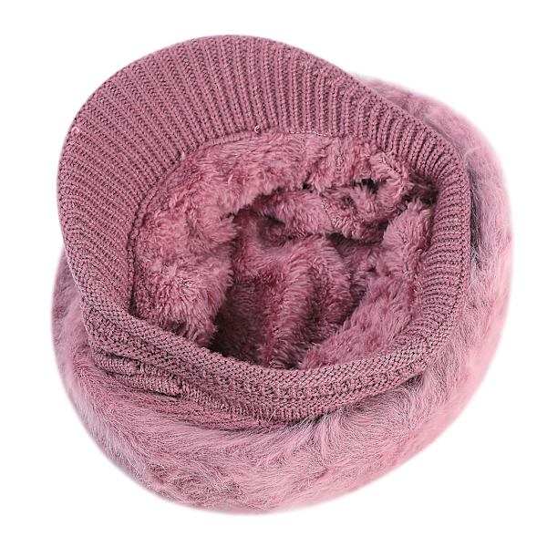Naisten tyttöjen lippapipo visiirillä, barettihattu, talvinen lämpöhattu Purple