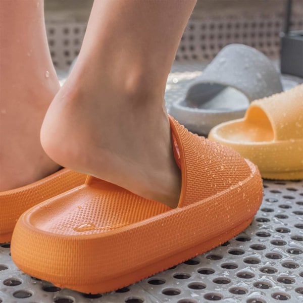 Oranssit sandaalit miehille ja naisille, suihkusandaalit, liukumattomat tohvelit, kotikengät, allas- ja rantasandaalit