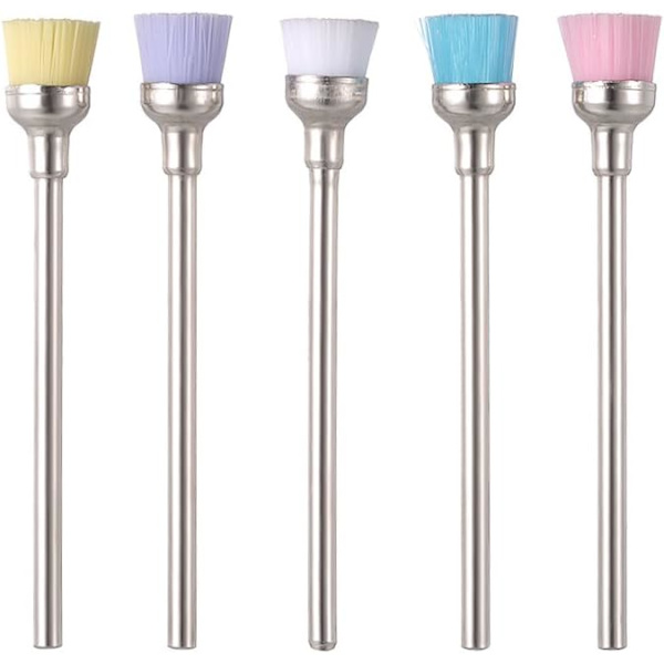 Pcs/Set Mix Color Nagelborr Borste för Manikyr Elektriska Borrar Bits Fil Nagelborr Rengöringsborste Nagelverktyg