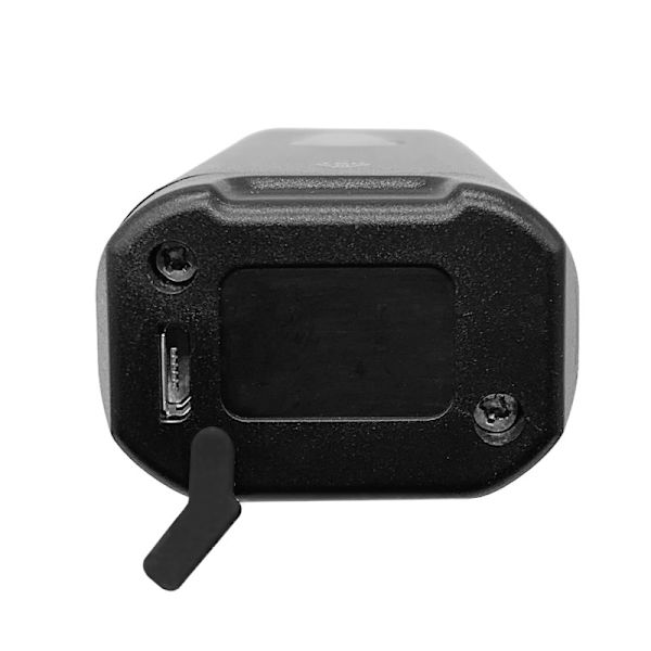 En uppsättning svarta USB-laddningsbara cykelbelysningstillbehör