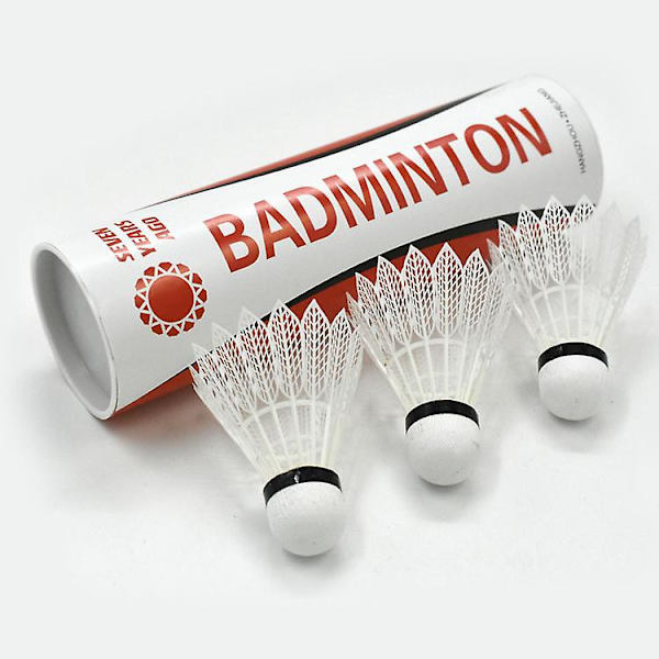 6 stk. Badmintonbolde i Plast White