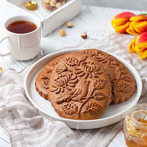 Träbakform Bärbar Kakform Ros Kakform Trä Pepparkaka Småkakor Pumpkin