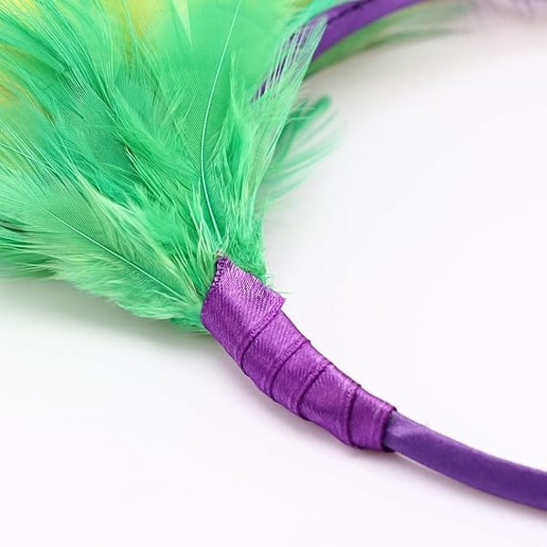 2 stk. Gul/Grønn/Lilla Fascinator Hatt Fjær Bryllup Damer Dag Hodebånd og Klype Cocktail Teselskap Hatt for Jente og Kvinner