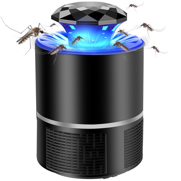 A Diamond Head Mosquito Killer Lamp - Black Mosquito Killer Lamp - Effektiv ljuslampa Flugdödare - Buggfälla för myggor, mygg, flugor och insekter