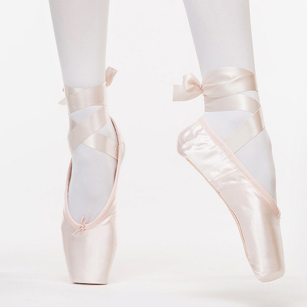 Satin Dansesko Half Pointe Ballett Tøffel med Rosa Bånd Ballerina for Barn og Voksne37