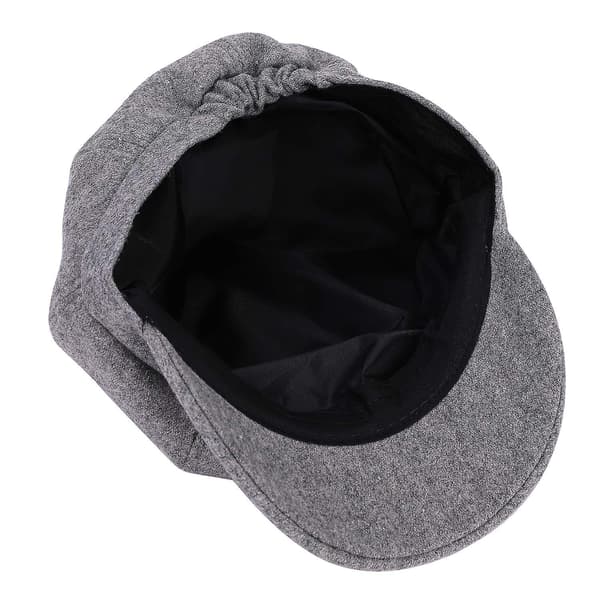 Baker Boy Cap Hat för kvinnor flicka basker franska bönor mössa hattar 8-panel varm ull Newsboy Cap Grey