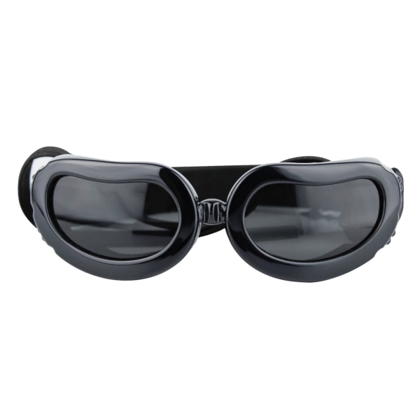 Ett stycke svart Pet Goggles Hund Solglasögon Vattentät Vindtät Valp Goggles Anti-Imma UV-skydd Solglasögon för katt och små hundar