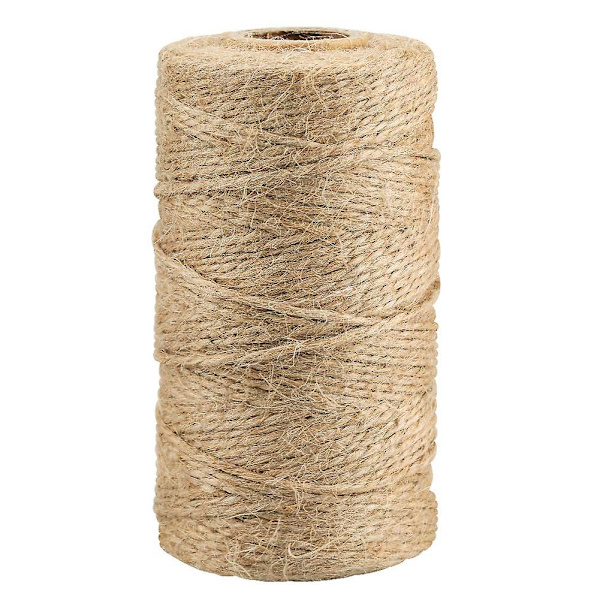100-200m Naturlig Jute Snor 2-lags Pakning Bager Snor Kunst og Håndværk Linned Snor Håndværkssnor 200M