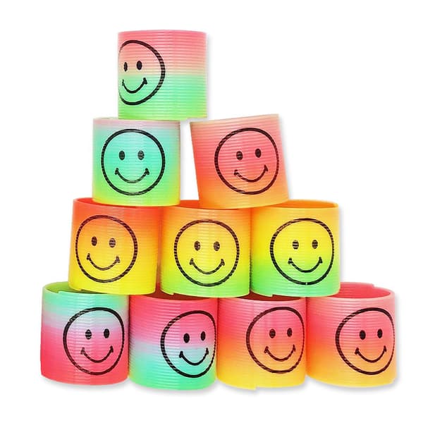 24 st Mini Rainbow Plast Fjäderleksaker (Färgglada)