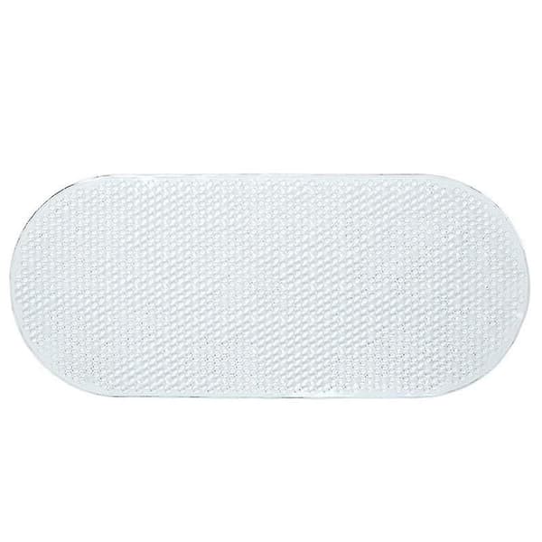 Antislip oval badkarsmatta i plast med sugkoppar Transparent blue