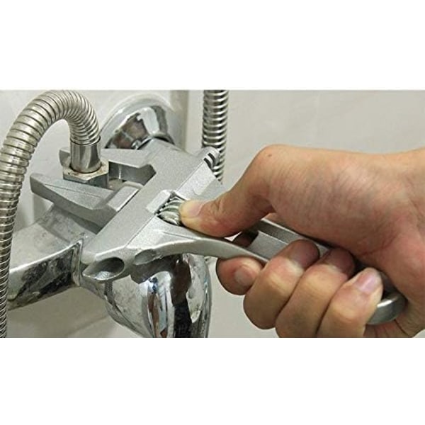 Justerbar skiftnyckel Stor öppningsnyckel för badrumsnyckel Bred käft 16-68 mm Nyckelnyckel i aluminiumlegering Skaft Rörmokare