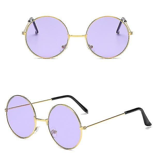 Retro Runde Solbriller for Voksne Purple