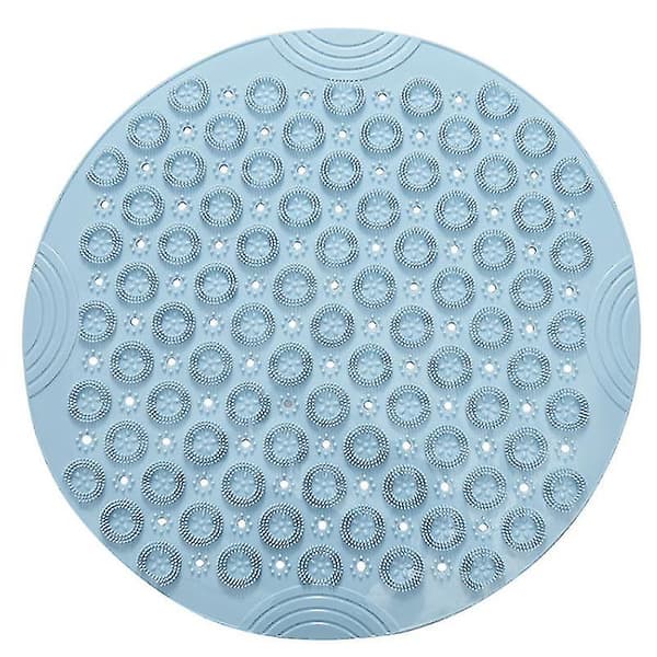 Halkskyddad badrumsmatta halkfri duschmatta rund plastmassagekudde Grey