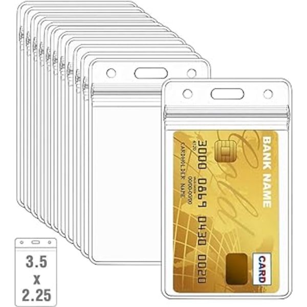 50 st genomskinlig plast vertikal namnskylt ID-kortshållare