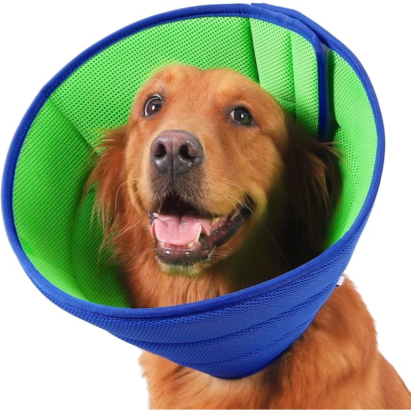 (Storlek 4)Extra mjuk hundkotte för hundar efter operation, andningsbara hundkottar för stora medelstora små hundar och katter, justerbart hundhalsband för husdjur