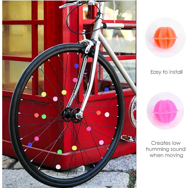 Förpackning med 72 Cykelekrar Pärlor - Flerfärgade, Cykelpärlor för Barn