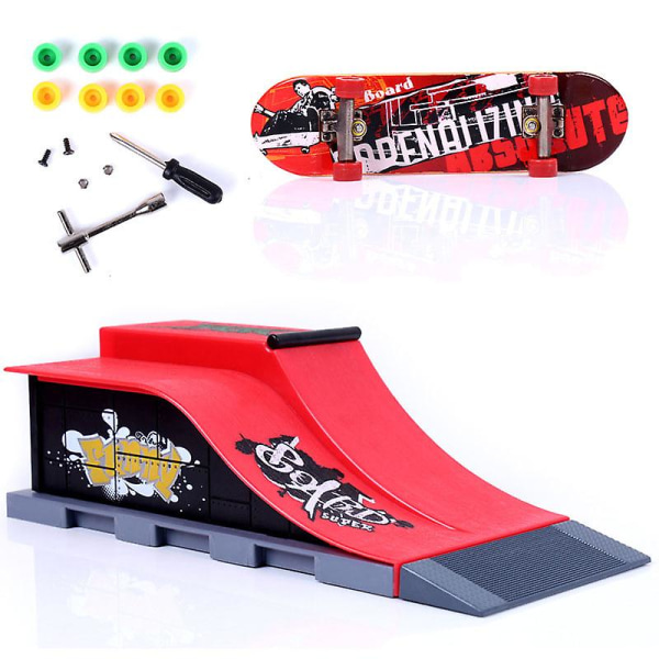 Finger Skateboard Venue Combination Set Mini Finger Board Micro Skateboard Ramp Skateboard Place Play Set E