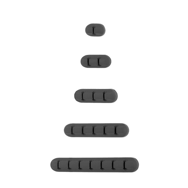 5 pakker (sort) Kabelclips Kabelholder Kabelstyring Multifunktionel Kabelguide Kabelorganiseringssæt til Skrivebord, Strømkabel, USB-ladekabel, Aud