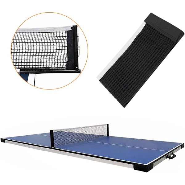 Bærbar Bordtennisnettpakke, Multifunksjonelt Bordtennisnett i Polyesterbomull Uten Stativ, for Innendørs og Utendørs Spill 180 x 15 cm