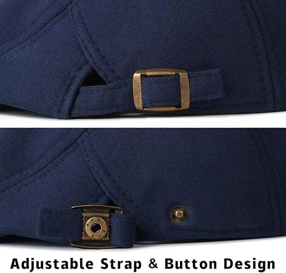Justerbar vintage beret hat til mænd