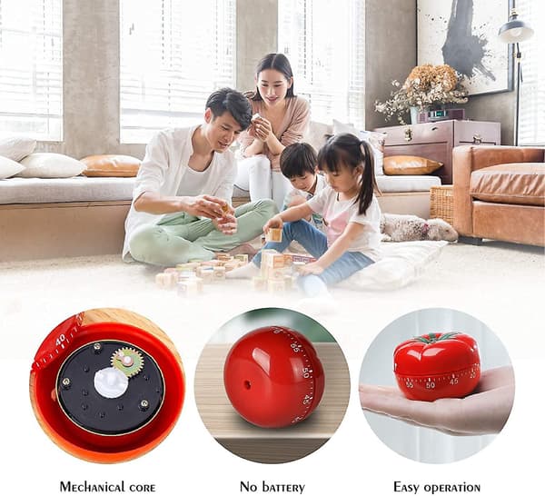 Kök Timer Ingen Batterier Krävs Grönsak Frukt Timer Manuell Kök Nedräkningstimer Tomato