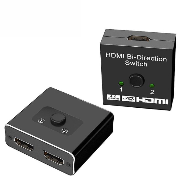 Hdmi-splitter Switch Bi-direction Manuell Hdmi-switcher Stödjer 4k 3d 1080p Plug & Play För Xbox Blu-ray Dvd Hdtv Aluminum alloy