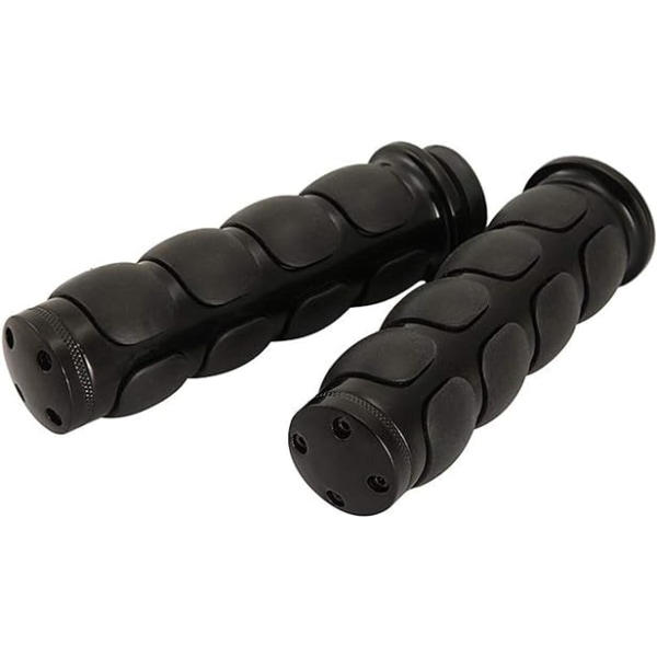 Motorcykelstyrgreb 7/8\" Støbt Gummi Sort Håndgreb Passer til Cruisere Choppere Davidson Suzuki Kawasaki Yamaha Honda