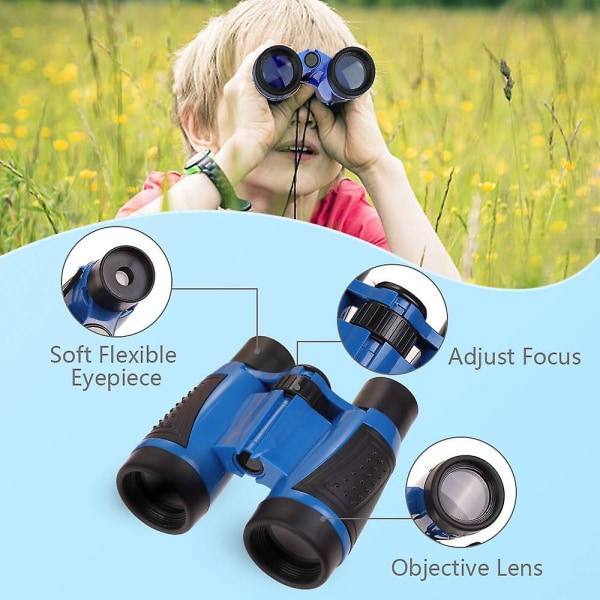 Outdoor Explorer Kit Presenter Leksaker Barn Kikare Set Bäst för 6+ år gammal pojke och flicka Barn Adventure Kit Blue