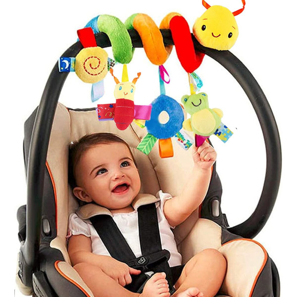 Baby Spiral Barnvagn Leksaker - Linda runt Barnvagn Barnvagn / Bilbarnstol / Spjälsäng Sensoriska leksaker för 0 3 6 9 12 månader Tidig utbildning, nyfödda hängande leksaker f