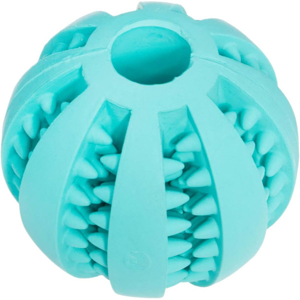 Mint baseboll,naturligt gummi,ø 7 cm för hundar - masserar tandköttet,