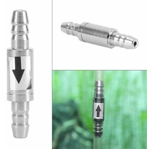 Rustfritt Stål Tilbakeslagsventil Anti-Korrosjon og Holdbar CO2 for Akvarium CO2 System Akvarium CO2 Diffuser og Luft