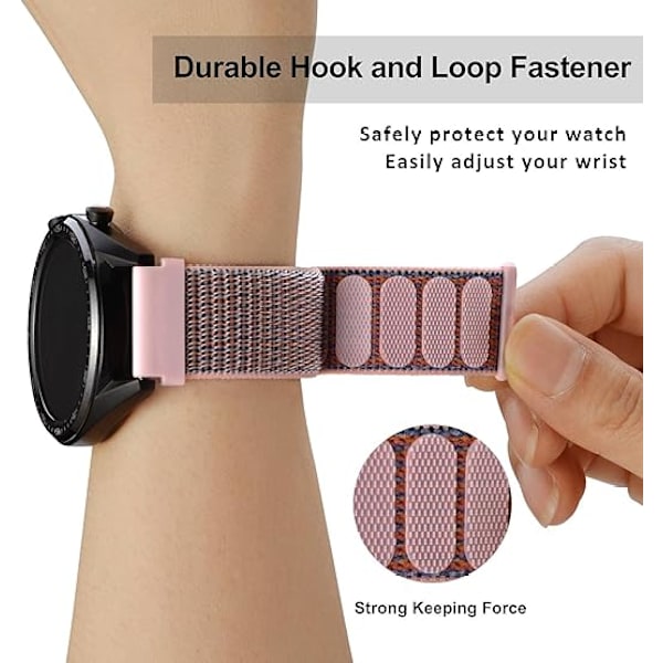 1 st justerbar nylonklockarmband, snabbkoppling, ersättningsband för män och kvinnor, bandbredd
