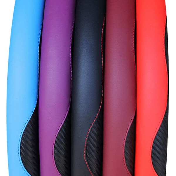 Rattmuff i mikrofiberläder, halkfri, universell, konstläder för biltillbehör utan innerring Black