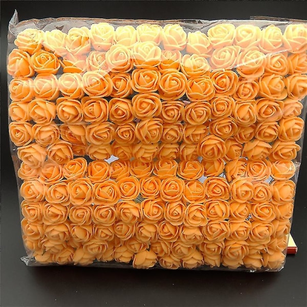 144 stk./pakke Mini Skum Kunstig Rose Blomsterbuket Bryllupsdekoration Håndværksartikler Red