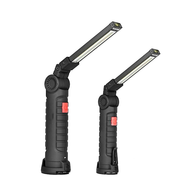 stk Ultra Bright COB LED Håndholdt Arbeidslys, USB Oppladbar Inspeksjonslampe Bærbar med Magnetisk Base, 5 Lysmoduser 6000K Lykt for Bilverksted