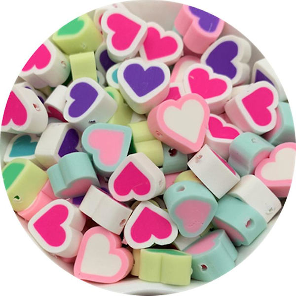 100 stk. Søte Frukt Skivede Perler av Leire DIY Smykketilbehør Armbånd Halskjeder Øredobber Anheng Love