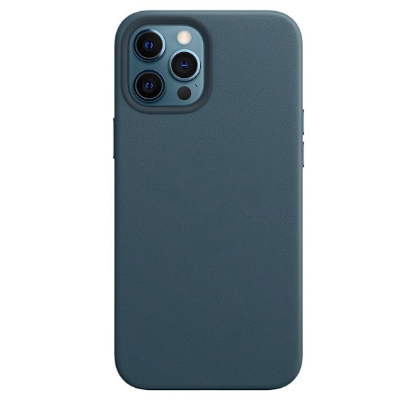 Blått Apple-skinnetui med (for iPhone 12 Pro Max)