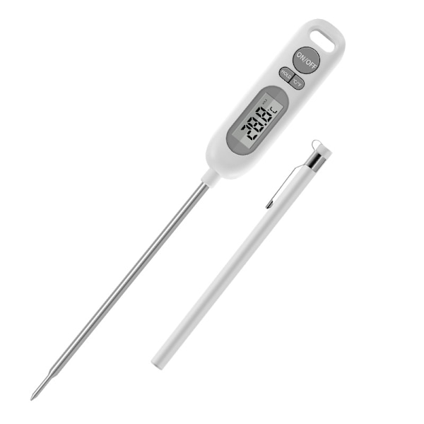 Direktläsande kökstermometer med lång matlagningssond, digitalt baktermometer för varma drycker Matlagningstermometer med LCD-display med bakgrundsbelysning