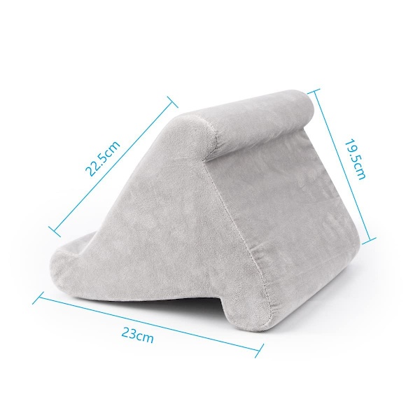 Pehmeä tablettituki, monikulmainen iPad-teline verkkotaskulla Grey