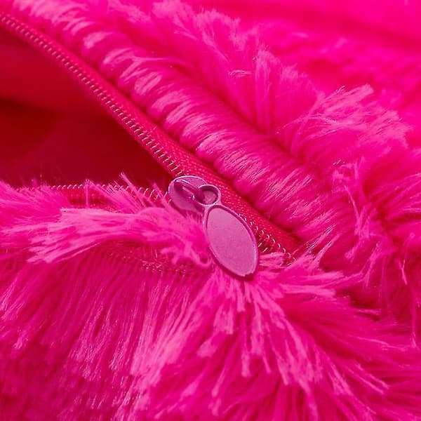 Mjuk och fluffig kuddfodral prydnadskudde heminredning Rose Red