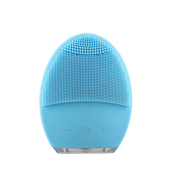 Tvättinstrument Elektriskt ansiktsrengöringsinstrument Sonic Pore Cleaner Silikonborste Ansiktsskönhet Blue
