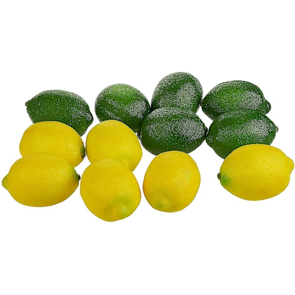 Simuleret Citron Dekoration (4 stk) green