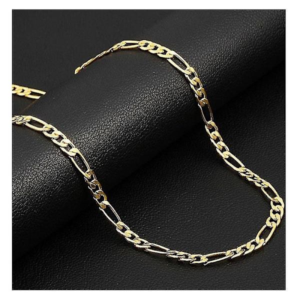 Halsband för män, modekedja för män, 18k guld 61cm