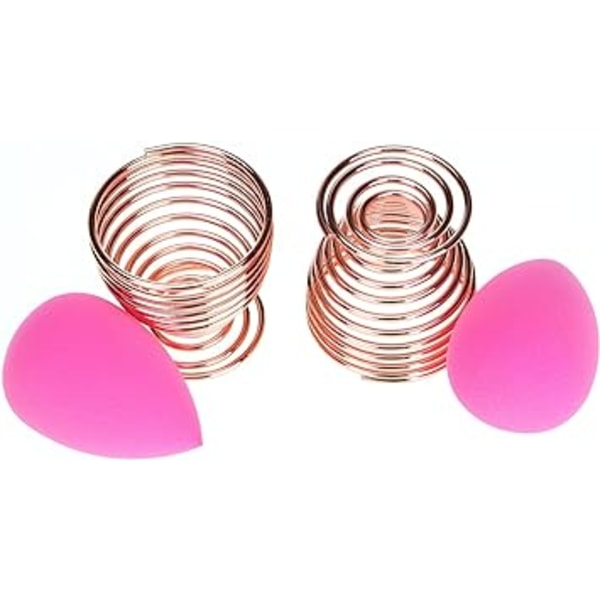 Svampe Blender Holder, (2 Pak Rosaguld) Makeup Svamp Tørrestativ Opbevaring Æg Pudder Puff Display Stand
