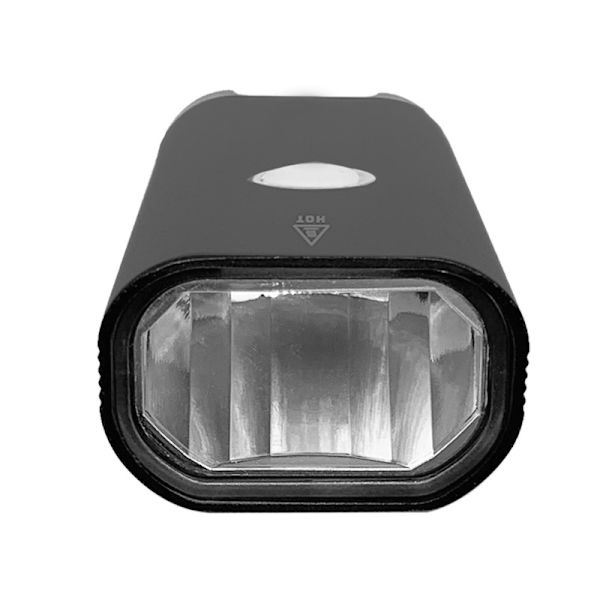 En uppsättning svarta USB-laddningsbara cykelbelysningstillbehör
