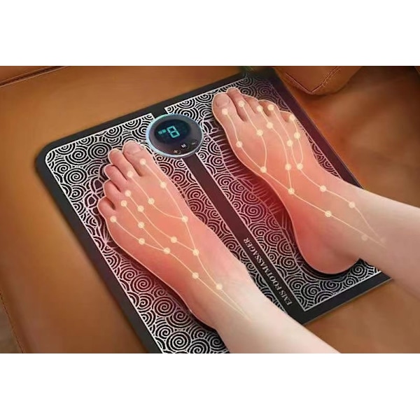 Smart USB Genopladelig Fodmassager Puls Fodmassager Læg Fod Udrensningsmassager Fysioterapi Fodpude