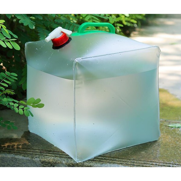 4 stk. Sammenleggbar Vannpose, 20L Sammenleggbare og Bærbare Drikkevannsflasker Sammenleggbar Vannpose, Gjenbrukbare Vannbeholdere for Camping og Fotturer