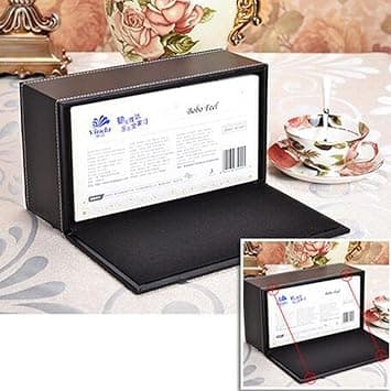 (Brun) Premium PU-Lær Tissue Box - 20 x 12 x 9.5cm