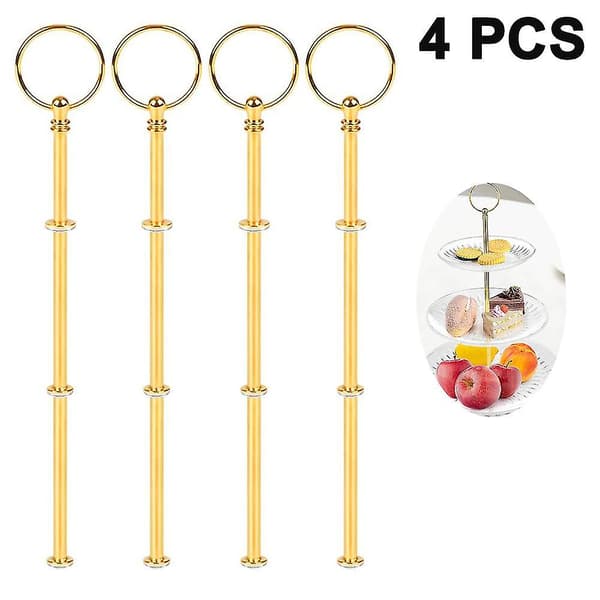 4 Set 3 Tier Cake Stand Hardware,tiered Tray Hardware 3 Tier Cake Stand Gold