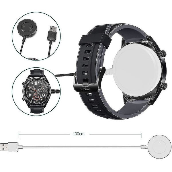 Watch Gt/ magic/gt 2 /gt Aktiv trådlös magnetladdare, Byt ut laddningskabelfästet på Huawei Gt/gt 2 /gt Active Smartwatch Vit WHITE